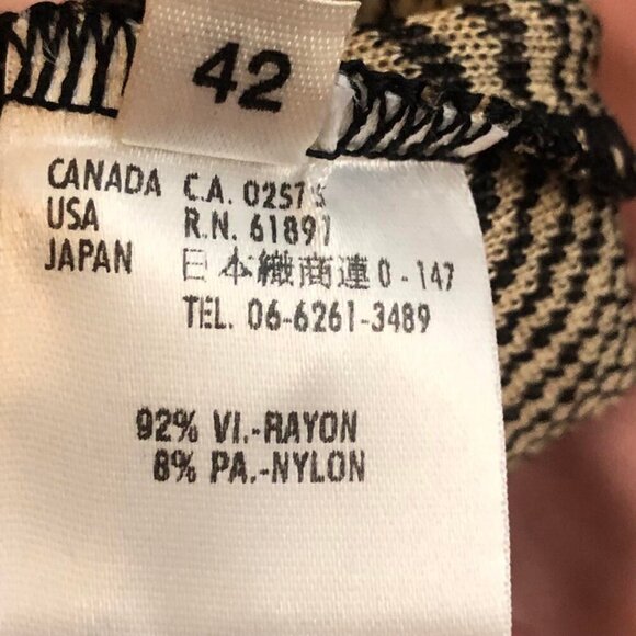 New ESCADA Y2K Vintage Geometric Knit Top Sleeveless Mock-neck M MSRP $400 - Picture 9 of 10